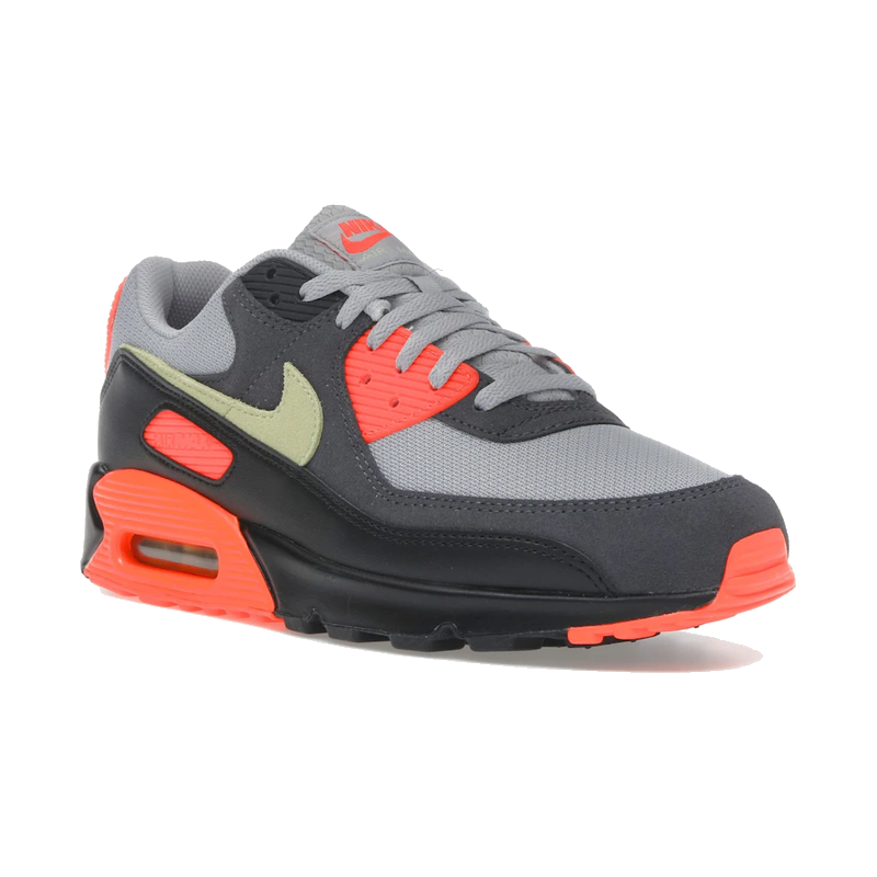 Nike Air Max 90 Light Smoke Grey Hyper Crimson Limelight