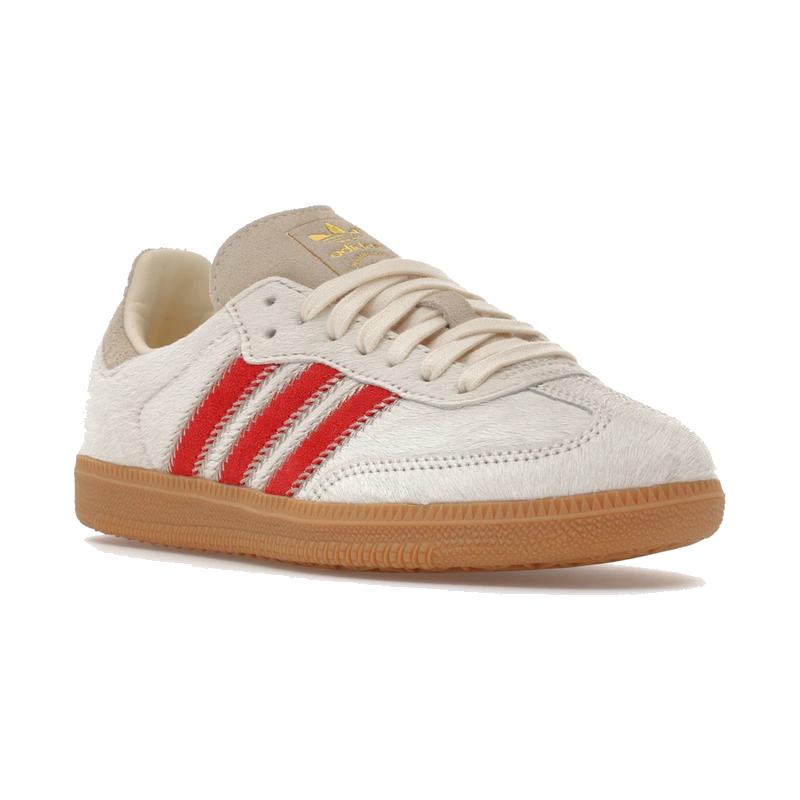 Adidas Samba OG Pony Hair Wonder Beige Better Scarlet