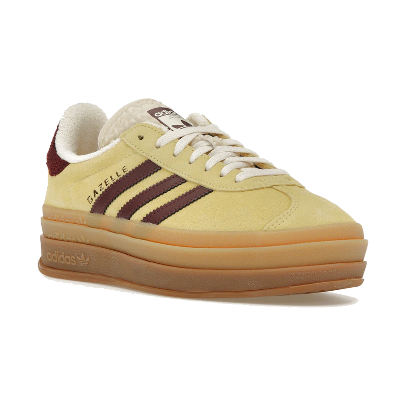 Adidas Gazelle Bold Almost Yellow Maroon