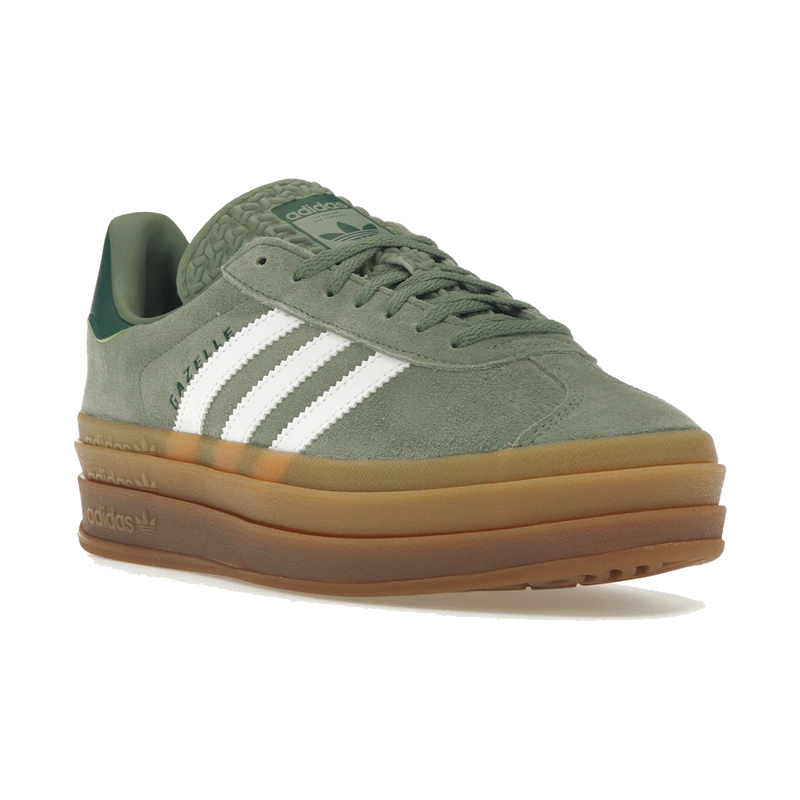 Adidas Gazelle Bold Silver Green Gum
