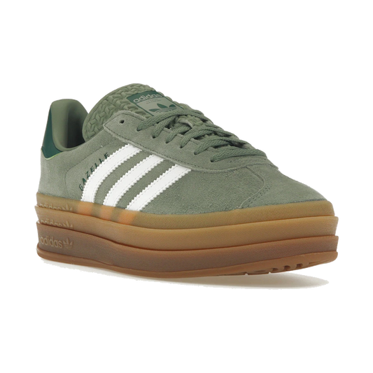 Adidas Gazelle Bold Silver Green Gum