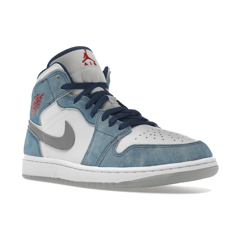 Air Jordan 1 Mid French Blue Fire Red