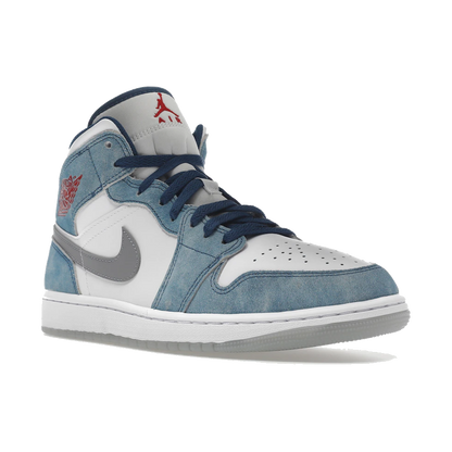 Air Jordan 1 Mid French Blue Fire Red