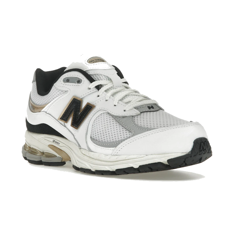New Balance 2002R White Black Gold Metallic
