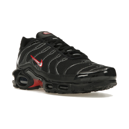 Nike Air Max Plus Black University Red Metallic Silver