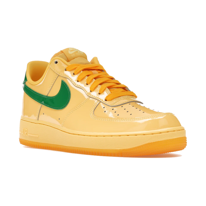 Nike Air Force 1 Low Patent Leather Topaz Gold Pine Green