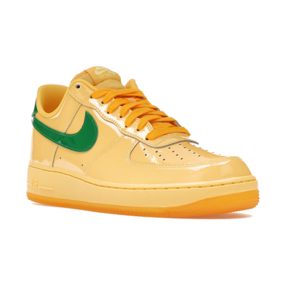 Nike Air Force 1 Low Patent Leather Topaz Gold Pine Green