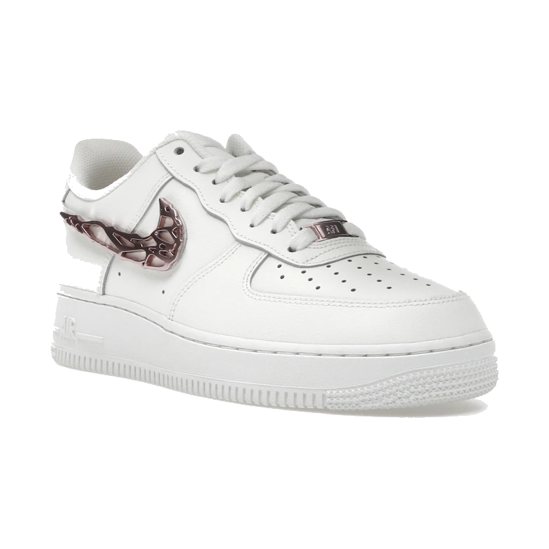 Nike Air Force 1 Low Liquid Metal Swoosh Metallic Rose Gold
