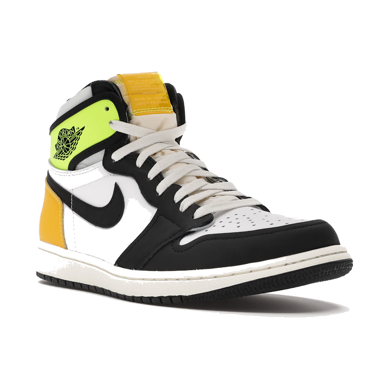 Air Jordan 1 Retro High White Black Volt University Gold