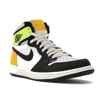 Air Jordan 1 Retro High White Black Volt University Gold