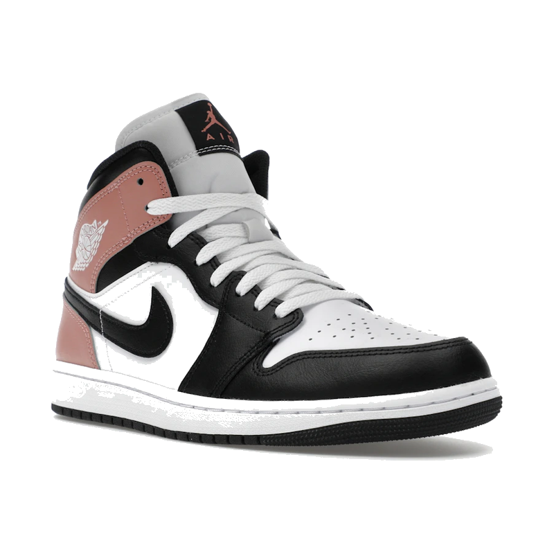 Air Jordan 1 Mid White Rust Pink Black