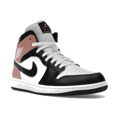 Air Jordan 1 Mid White Rust Pink Black
