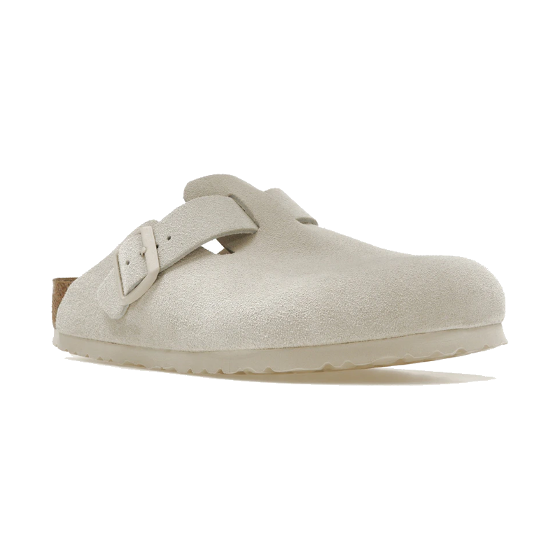 Birkenstock Boston Antique White Suede