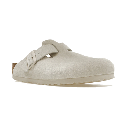 Birkenstock Boston Antique White Suede