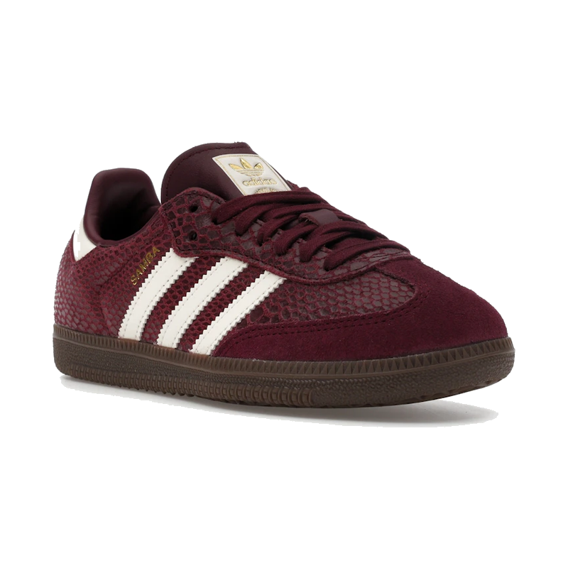 Adidas Samba OG Snakeskin Maroon Cream White