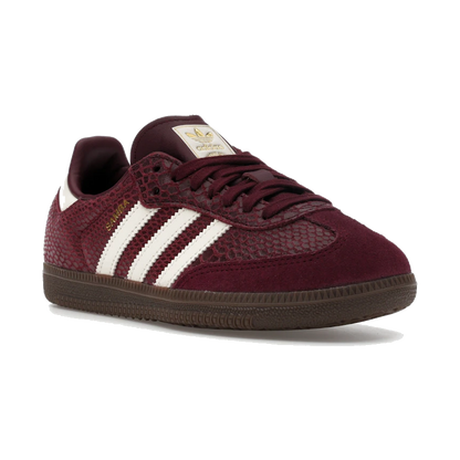 Adidas Samba OG Snakeskin Maroon Cream White