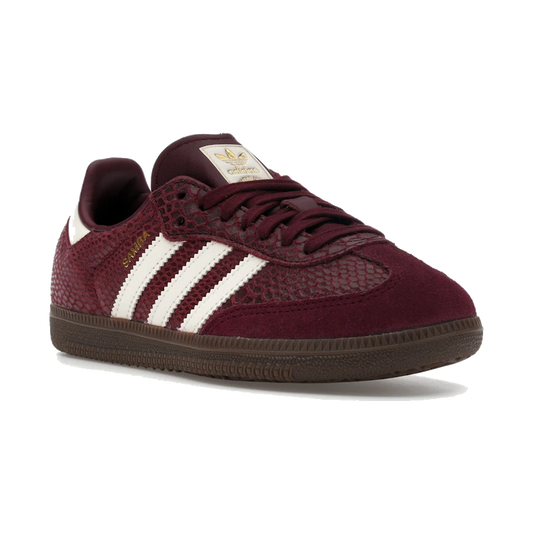 Adidas Samba OG Snakeskin Maroon Cream White