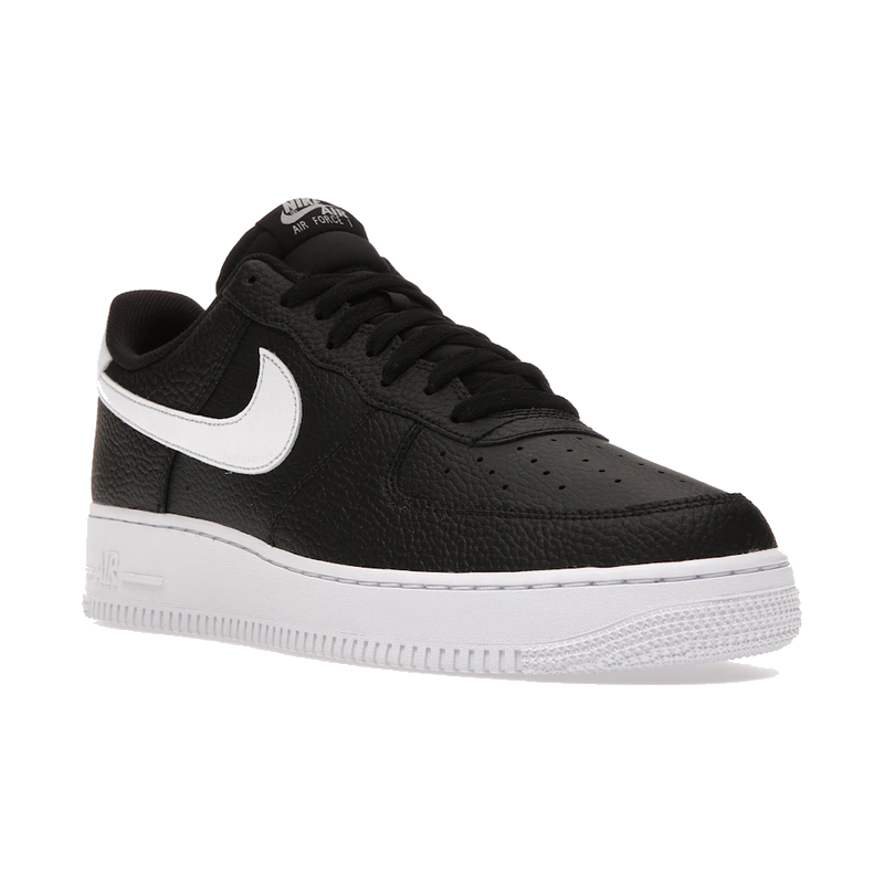 Nike Air Force 1 Low '07 Black White Pebbled Leather