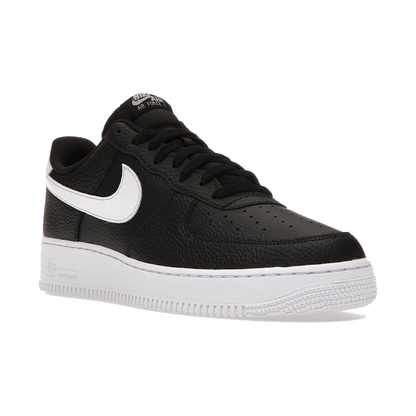 Nike Air Force 1 Low '07 Black White Pebbled Leather