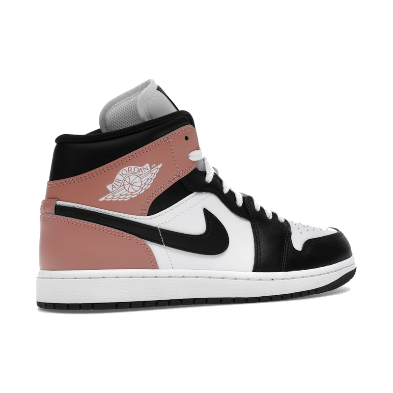 Air Jordan 1 Mid White Rust Pink Black