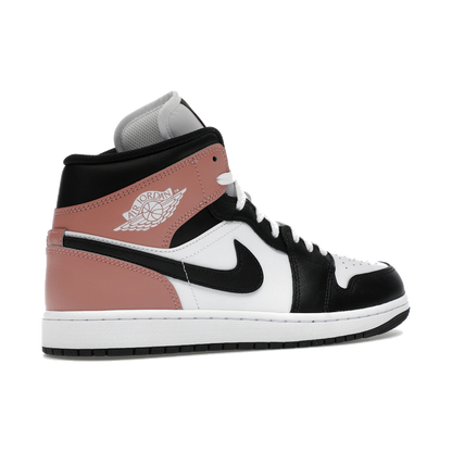Air Jordan 1 Mid White Rust Pink Black