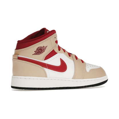 Air Jordan 1 Mid Light Curry Cardinal