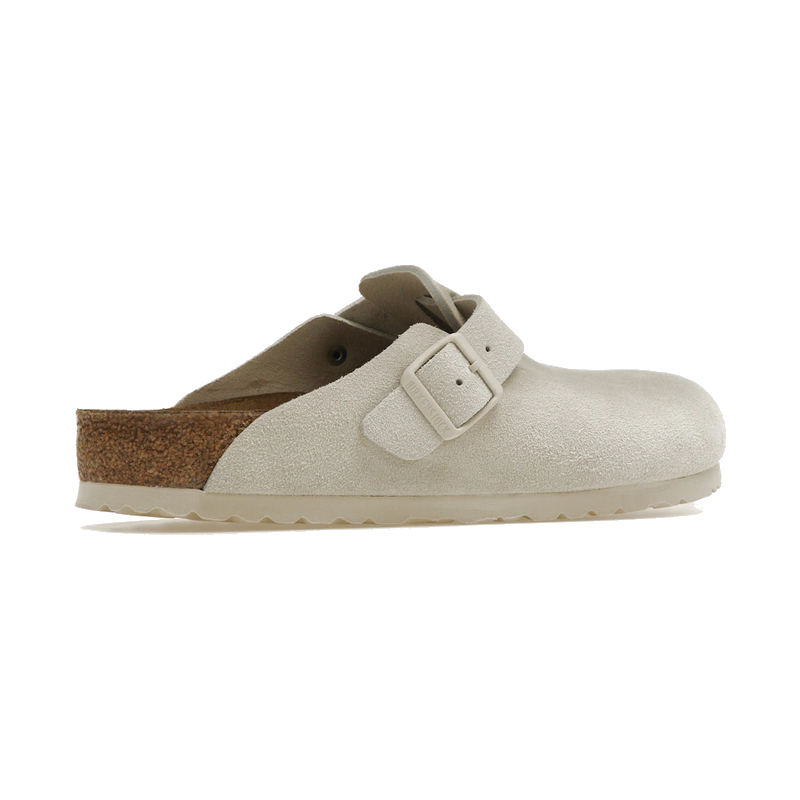 Birkenstock Boston Antique White Suede