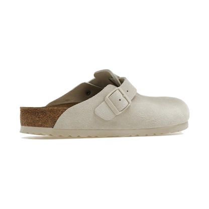 Birkenstock Boston Antique White Suede