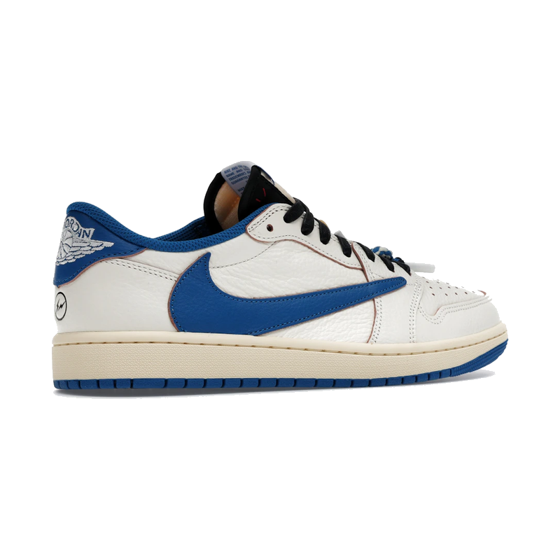 Air Jordan 1 Retro Low OG SP Fragment x Travis Scott Sail Military Blue