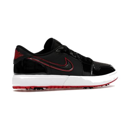 Air Jordan 1 Low Golf Spiked Bred Black Patent