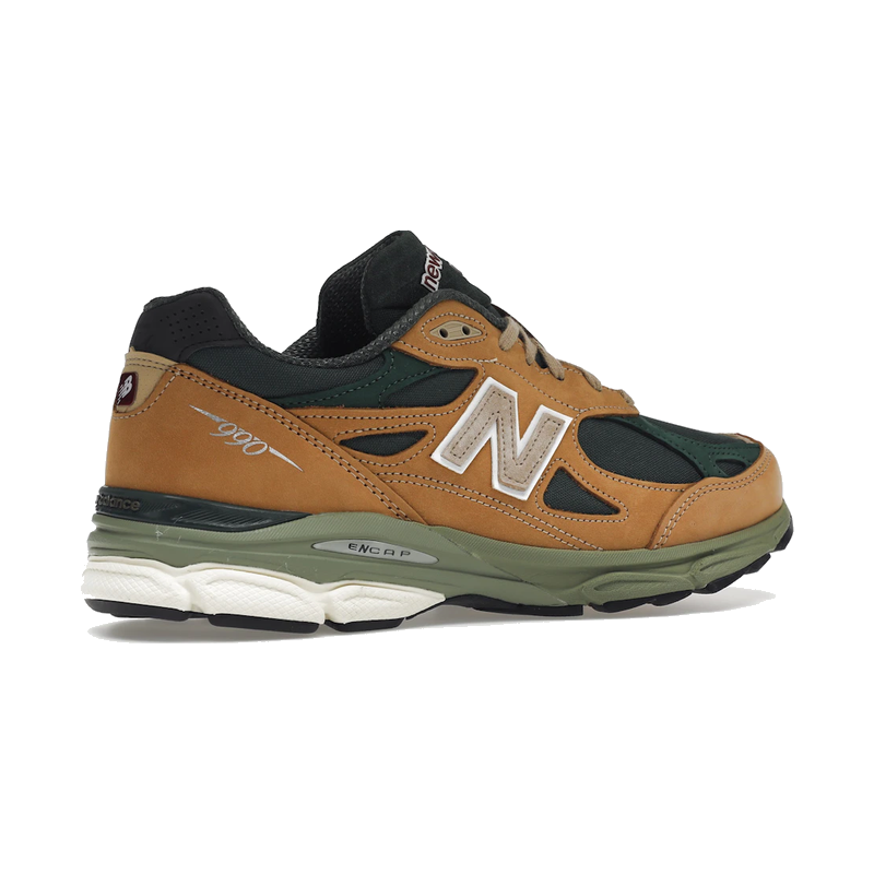 New Balance 990v3 MiUSA Tan Green