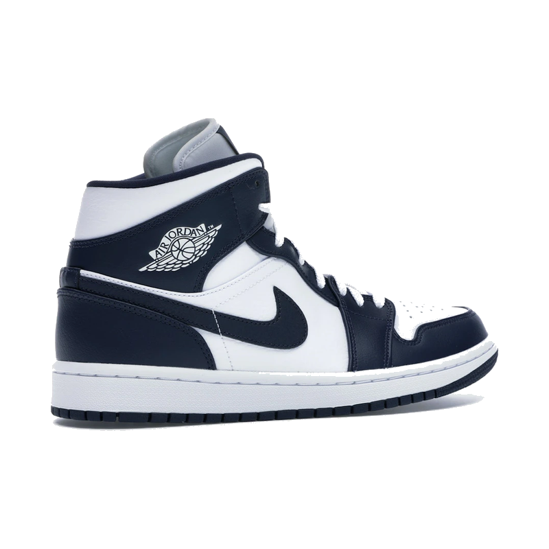 Air Jordan 1 Mid White Metallic Gold Obsidian