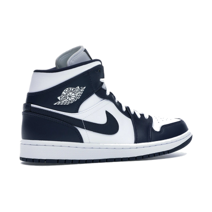 Air Jordan 1 Mid White Metallic Gold Obsidian