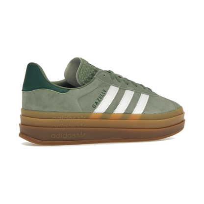 Adidas Gazelle Bold Silver Green Gum