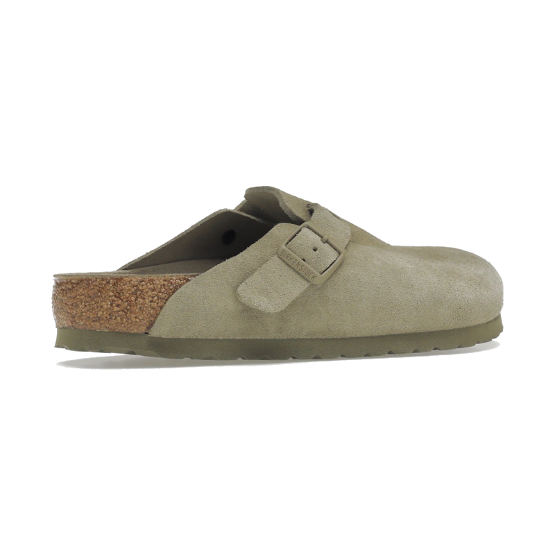 Birkenstock Boston Soft Footbed Suede Faded Khaki