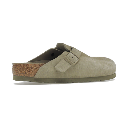 Birkenstock Boston Soft Footbed Suede Faded Khaki