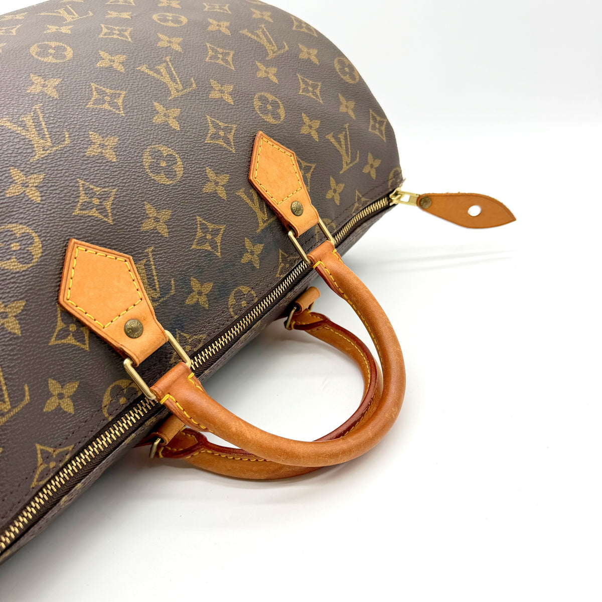 Louis Vuitton Speedy 35 Monogram - anses cuir vachetta et zip